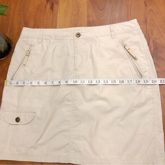 Black Mountain Cream Beige Earthy Minimalist A Line Mini Skirt. - Picture 15 of 16